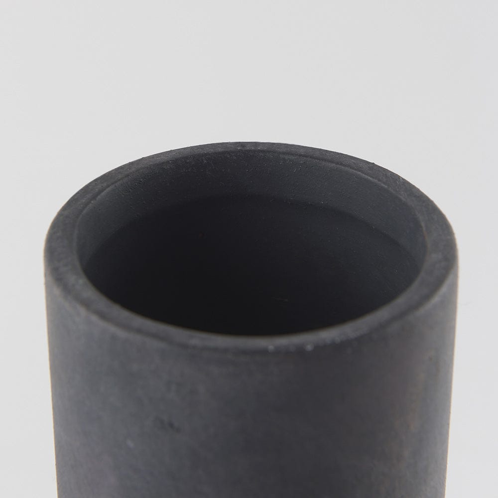 Mercana - Esme 7.1L x 7.1W x 15.0H Dark Gray Ceramic Vase - 69809 view 4