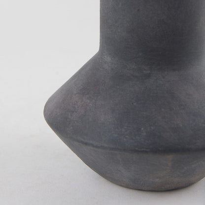 Mercana - Esme 7.1L x 7.1W x 15.0H Dark Gray Ceramic Vase - 69809 view 5