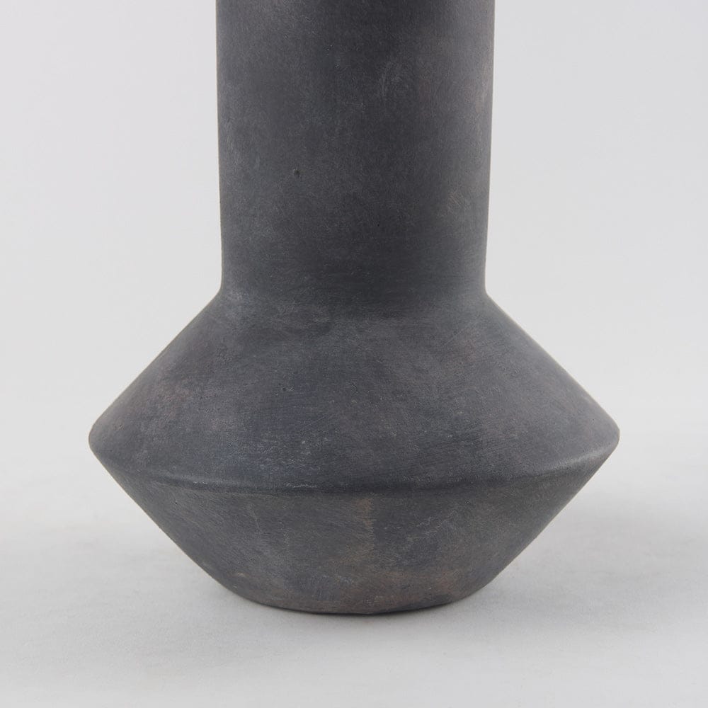 Mercana - Esme 7.1L x 7.1W x 15.0H Dark Gray Ceramic Vase - 69809 view 6