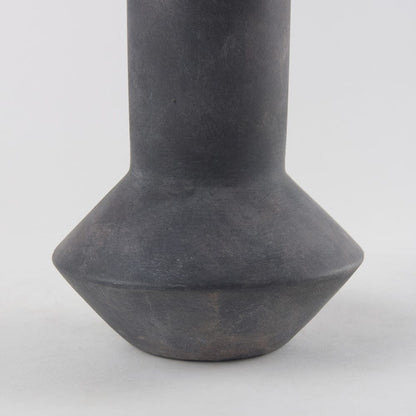 Mercana - Esme 7.1L x 7.1W x 15.0H Dark Gray Ceramic Vase - 69809 view 6