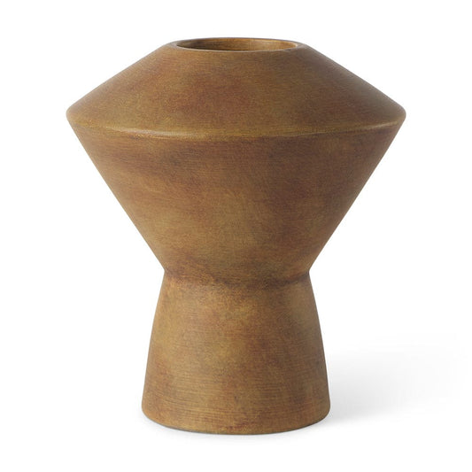 Mercana - Esme 7.1L x 7.1W x 8.1H Light Brown Ceramic Vase - 69808 view 1