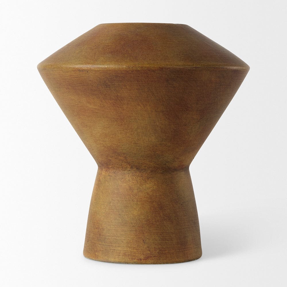 Mercana - Esme 7.1L x 7.1W x 8.1H Light Brown Ceramic Vase - 69808 view 2