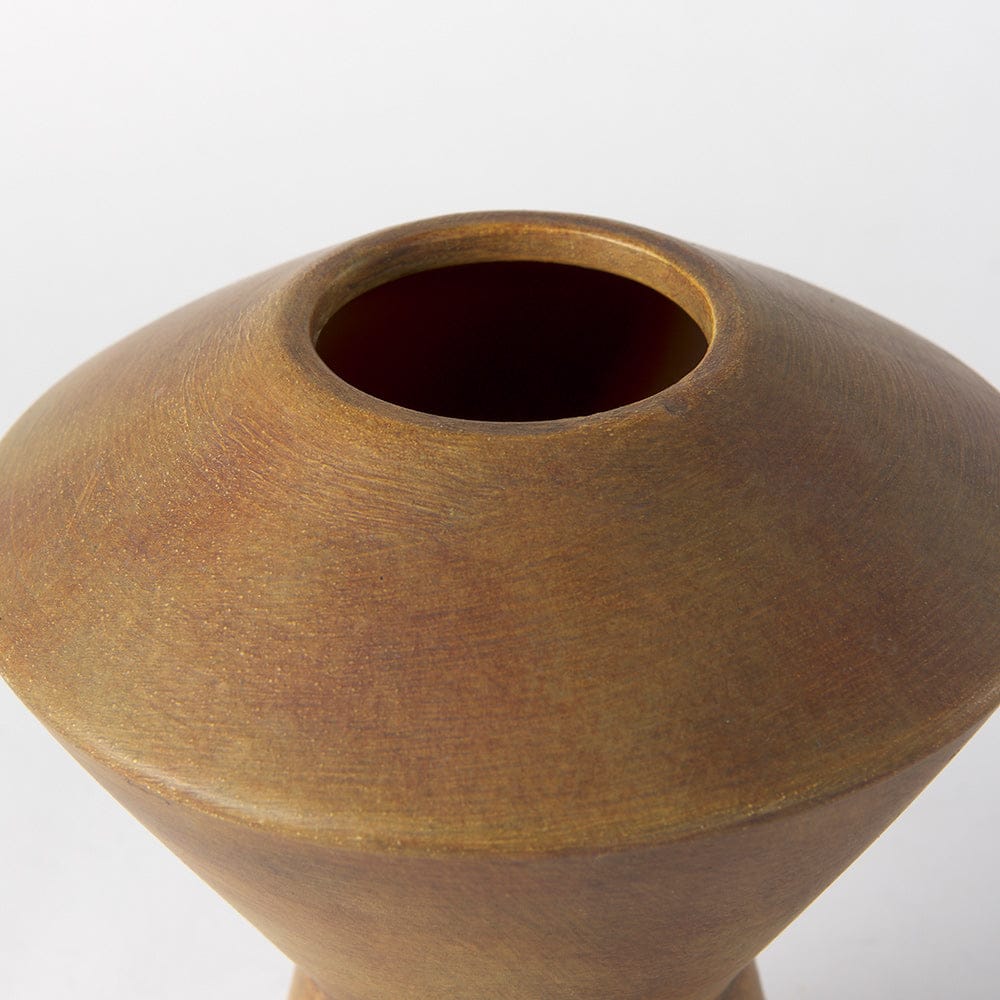 Mercana - Esme 7.1L x 7.1W x 8.1H Light Brown Ceramic Vase - 69808 view 3