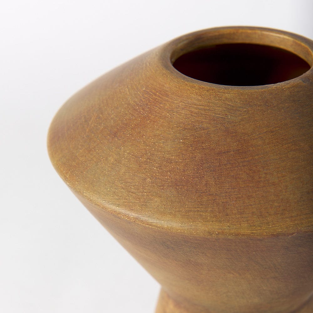 Mercana - Esme 7.1L x 7.1W x 8.1H Light Brown Ceramic Vase - 69808 view 5