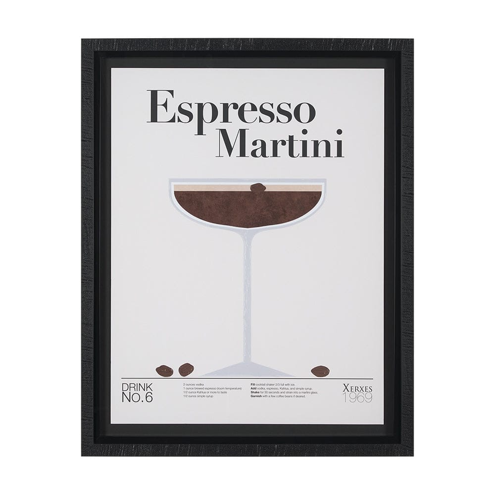 Mercana - Espresso Martini by Mercana Studio a Hand Embelished Textured Framed Art Print Matted under Glass - 15434 view 1