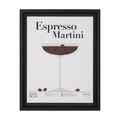 Mercana - Espresso Martini by Mercana Studio a Hand Embelished Textured Framed Art Print Matted under Glass - 15434 view 1