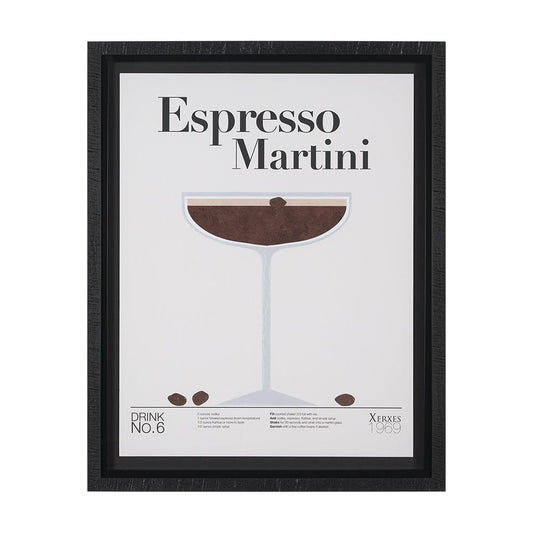 Mercana - Espresso Martini by Mercana Studio a Hand Embelished Textured Framed Art Print Matted under Glass - 15434 view 1