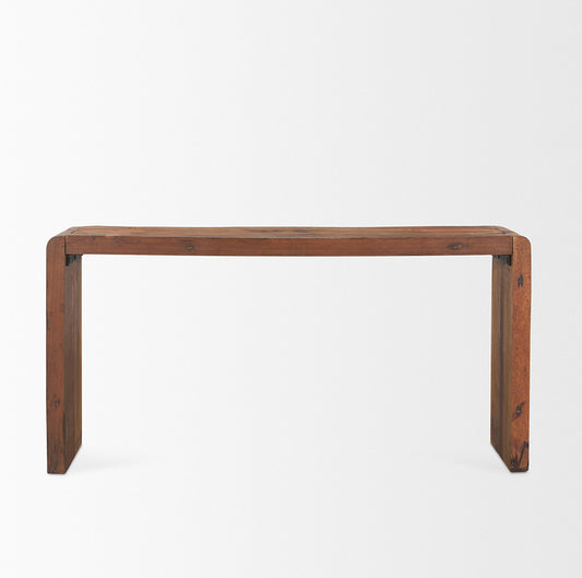 Mercana - Estelle Rustic Brown Reclaimed Wood Console Table - 70512 view 2
