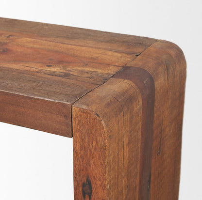 Mercana - Estelle Rustic Brown Reclaimed Wood Console Table - 70512 view 5