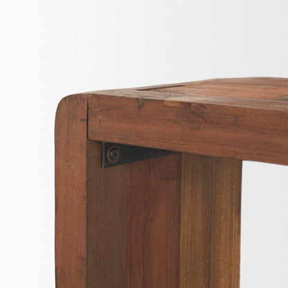 Mercana - Estelle Rustic Brown Reclaimed Wood Console Table - 70512 view 6