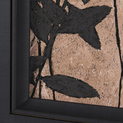 Mercana - Etched Silouette III by Mercana Studio a Hand Embellished Textured Framed Art Print - 15287 view 5