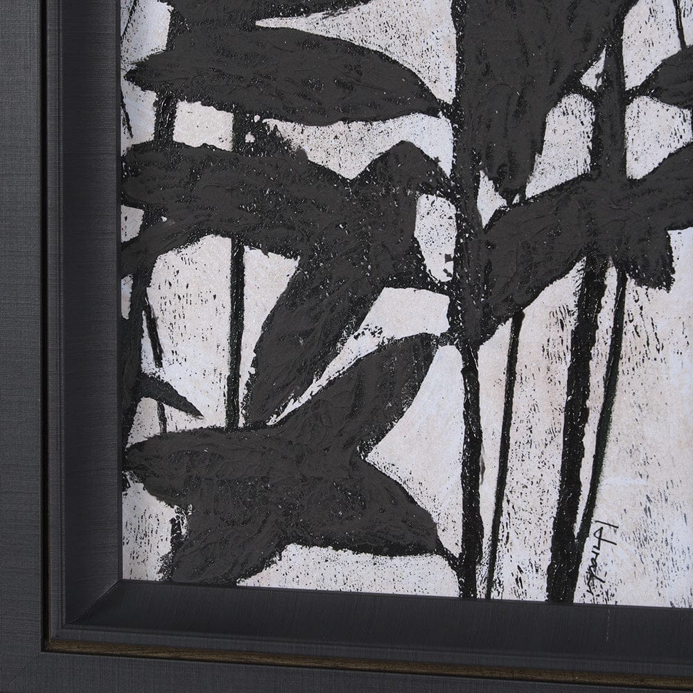 Mercana - Etched Silouette IV by Mercana Studio a Hand Embellished Textured Framed Art Print - 15288 view 5