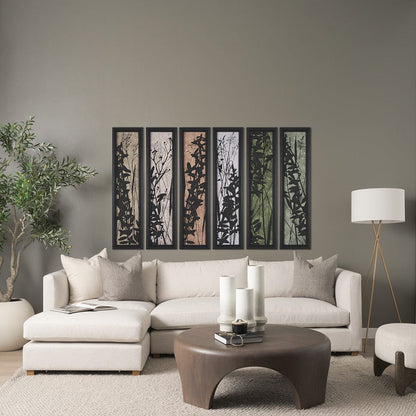 Mercana - Etched Silouette V by Mercana Studio a Hand Embellished Textured Framed Art Print - 15289 view 8