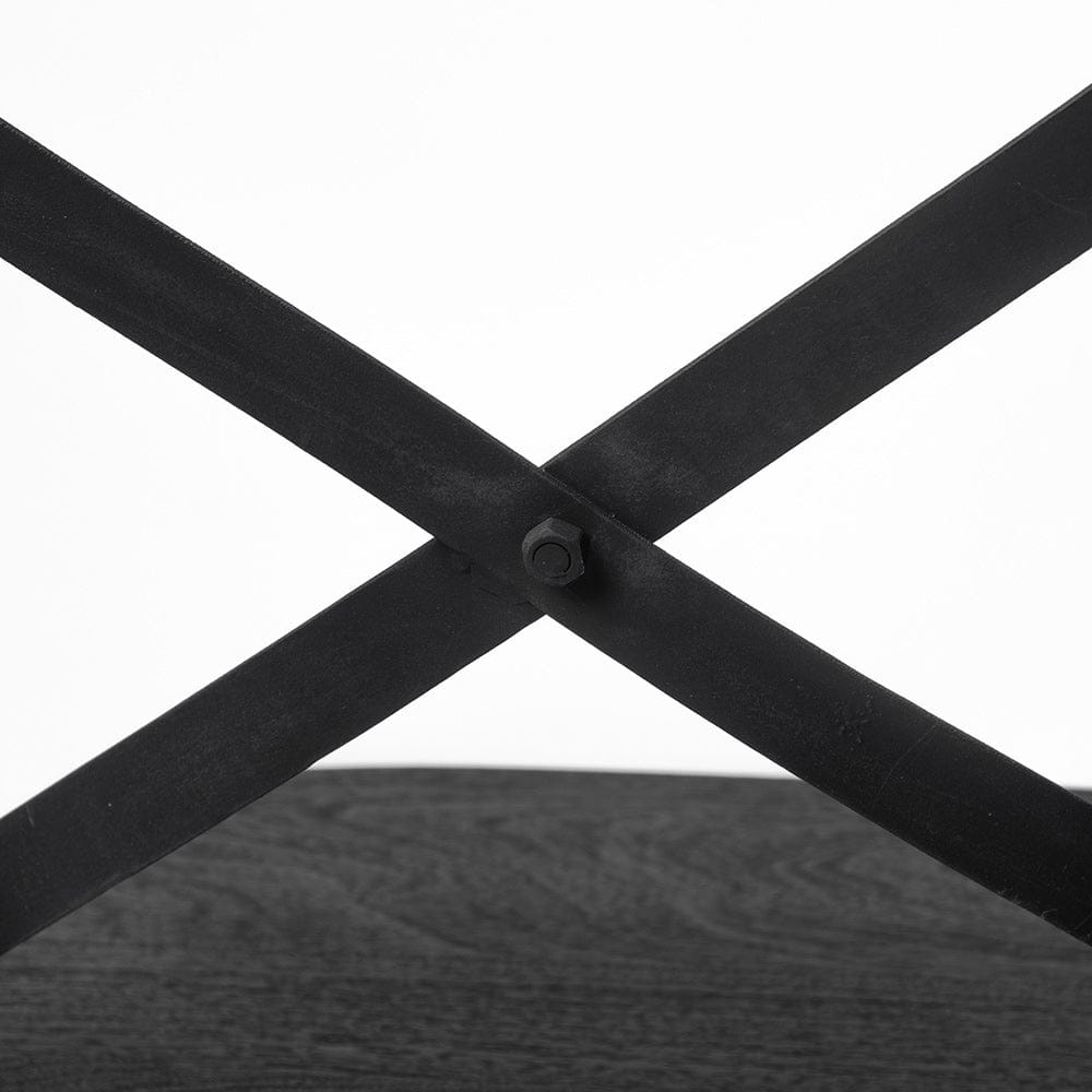 Mercana - Etienne 26.25" Seat Height Black Wood Seat Black Metal Base Stool - 68512_CLOSEOUT view 3