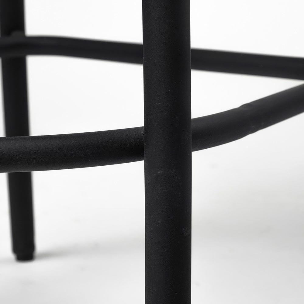Mercana - Etienne 26.25" Seat Height Black Wood Seat Black Metal Base Stool - 68512_CLOSEOUT view 7