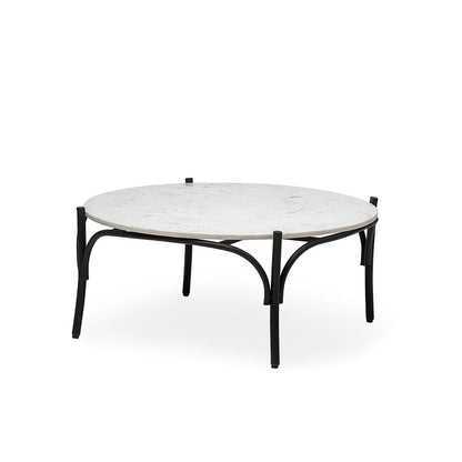 Mercana - Etienne 36" Round White Marble Top Black Metal Base Coffee Table - 68507-AB_CLOSEOUT view 1