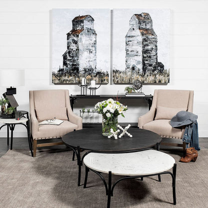 Mercana - Etienne 36" Round White Marble Top Black Metal Base Coffee Table - 68507-AB_CLOSEOUT view 11