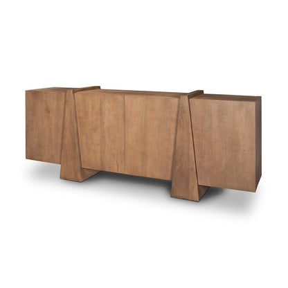 Mercana - Eula Medium Brown Wood 4-Door Sideboard - 70628 view 1
