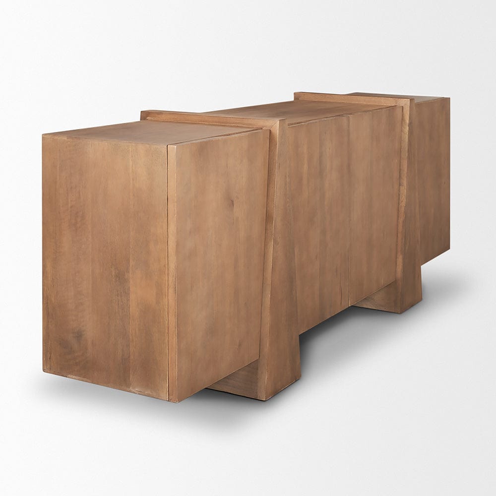 Mercana - Eula Medium Brown Wood 4-Door Sideboard - 70628 view 6