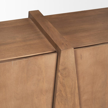 Mercana - Eula Medium Brown Wood 4-Door Sideboard - 70628 view 8