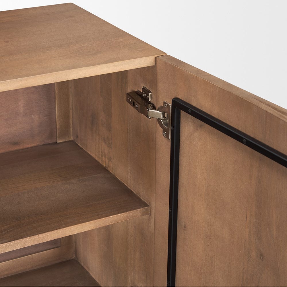 Mercana - Eula Medium Brown Wood 4-Door Sideboard - 70628 view 10
