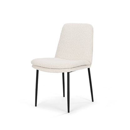 Mercana - Eve Dining Chair w/ Cream Boucle Fabric & Matte Black Metal (Set of 2) - 70261 view 1