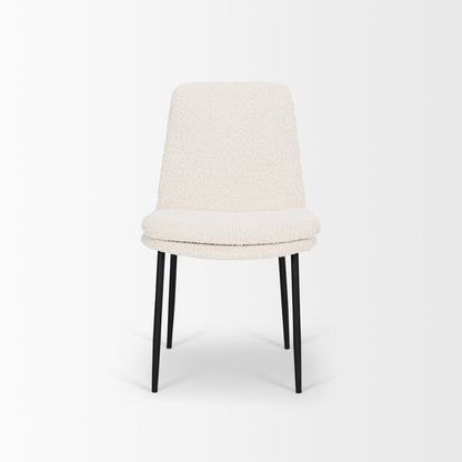 Mercana - Eve Dining Chair w/ Cream Boucle Fabric & Matte Black Metal (Set of 2) - 70261 view 2