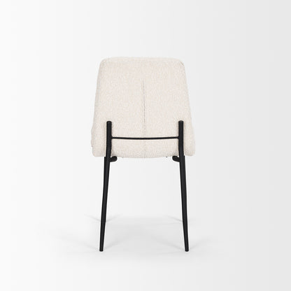 Mercana - Eve Dining Chair w/ Cream Boucle Fabric & Matte Black Metal (Set of 2) - 70261 view 4