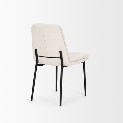 Mercana - Eve Dining Chair w/ Cream Boucle Fabric & Matte Black Metal (Set of 2) - 70261 view 5