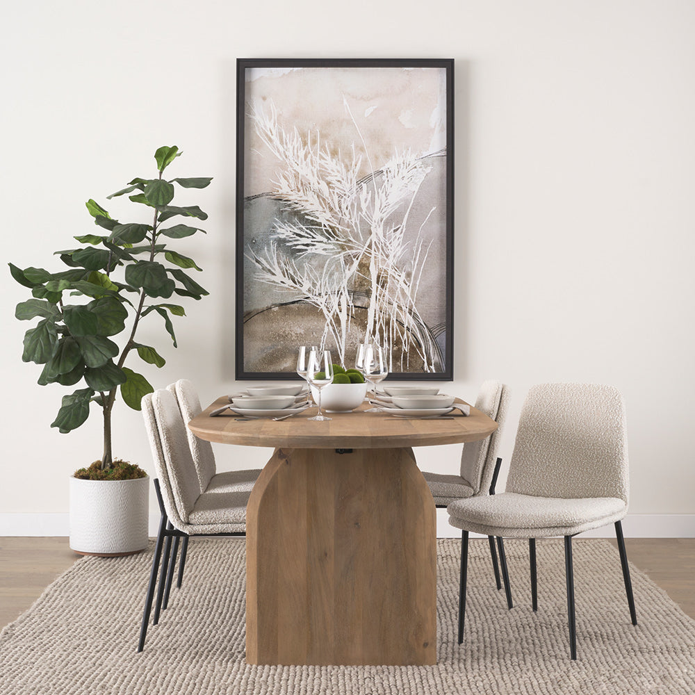 Mercana - Eve Dining Chair w/ Cream Boucle Fabric & Matte Black Metal (Set of 2) - 70261 view 11