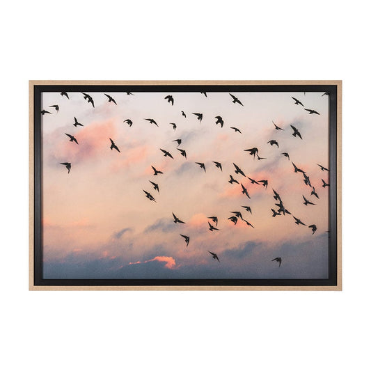 Mercana - Evening Flight by Mercana Studio a Hand Embellished Textured Framed Art Print Matted under Glass - 15157 view 1