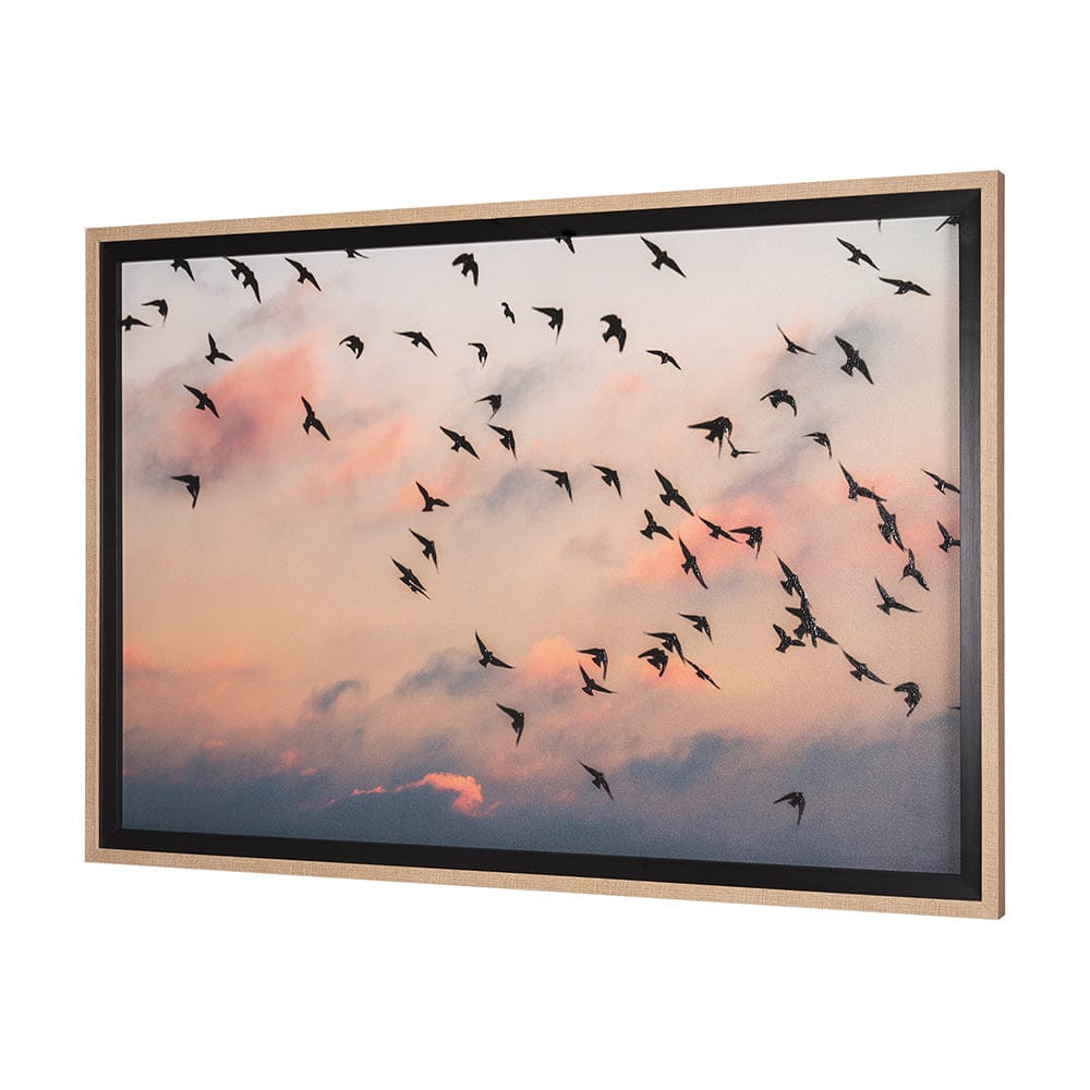Mercana - Evening Flight by Mercana Studio a Hand Embellished Textured Framed Art Print Matted under Glass - 15157 view 2
