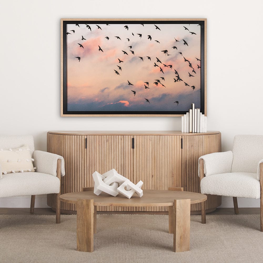 Mercana - Evening Flight by Mercana Studio a Hand Embellished Textured Framed Art Print Matted under Glass - 15157 view 8
