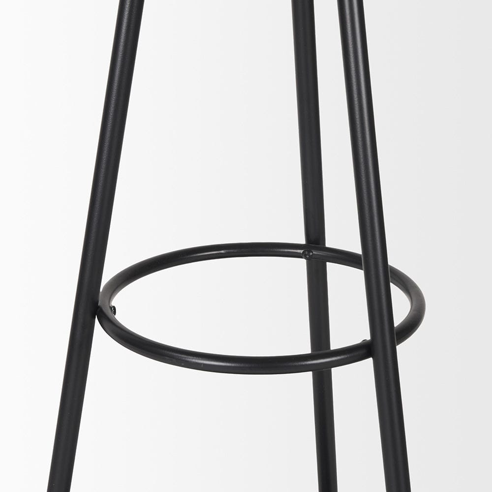 Mercana - Everett Matte Black Metal w/ Two Metal Shelves Coat Rack - 70522 view 5