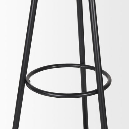 Mercana - Everett Matte Black Metal w/ Two Metal Shelves Coat Rack - 70522 view 5