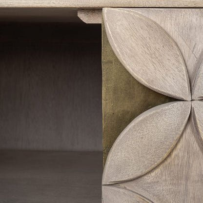 Mercana - Excelsior I 72x18.3 Solid Wood Gold Metal Base 4 Cabinet Door SideBoard - 68222 view 2