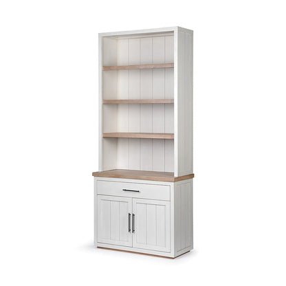 Mercana - Fairview I White and Medium Brown Wood Three Shelf Shelving Unit - 68478-AB view 1