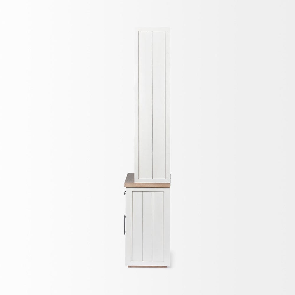 Mercana - Fairview I White and Medium Brown Wood Three Shelf Shelving Unit - 68478-AB view 4