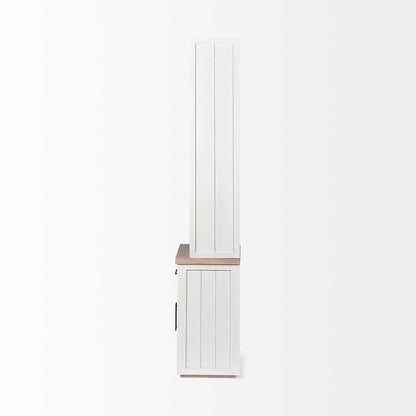 Mercana - Fairview I White and Medium Brown Wood Three Shelf Shelving Unit - 68478-AB view 4