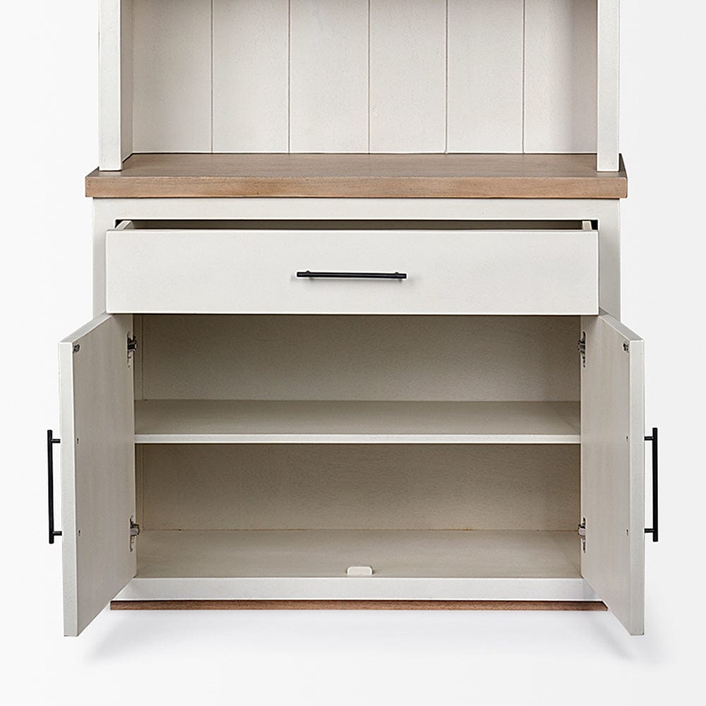 Mercana - Fairview I White and Medium Brown Wood Three Shelf Shelving Unit - 68478-AB view 5