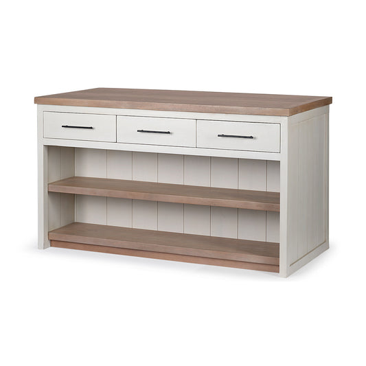Mercana - Fairview II White and Brown Two-Tone Stain Solid Wood Kitchen Island - 68479 view 1