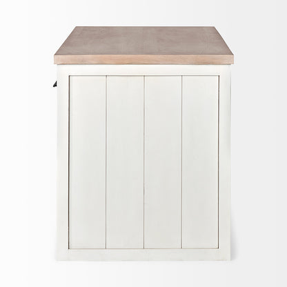 Mercana - Fairview II White and Brown Two-Tone Stain Solid Wood Kitchen Island - 68479 view 5