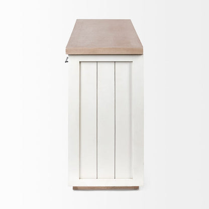 Mercana - Fairview III Solid Wood Brown Top & White Frame 4 Cabinet Door Sideboard - 68480 view 5