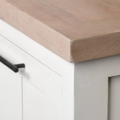Mercana - Fairview III Solid Wood Brown Top & White Frame 4 Cabinet Door Sideboard - 68480 view 6