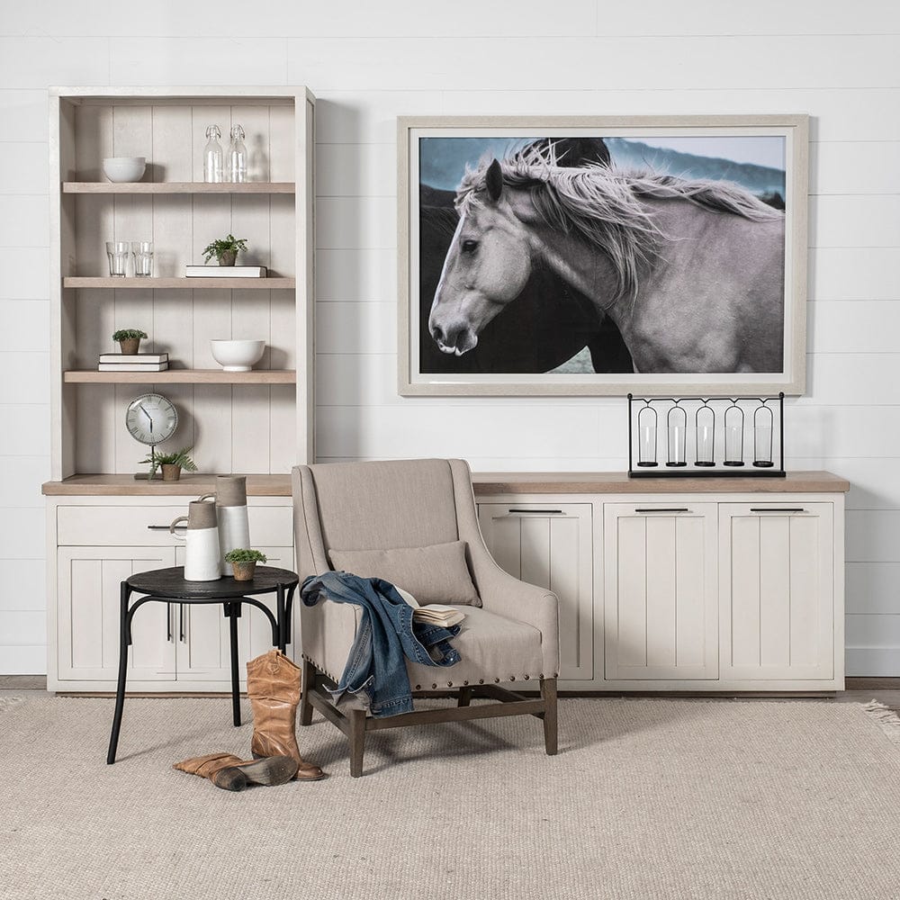 Mercana - Fairview III Solid Wood Brown Top & White Frame 4 Cabinet Door Sideboard - 68480 view 7