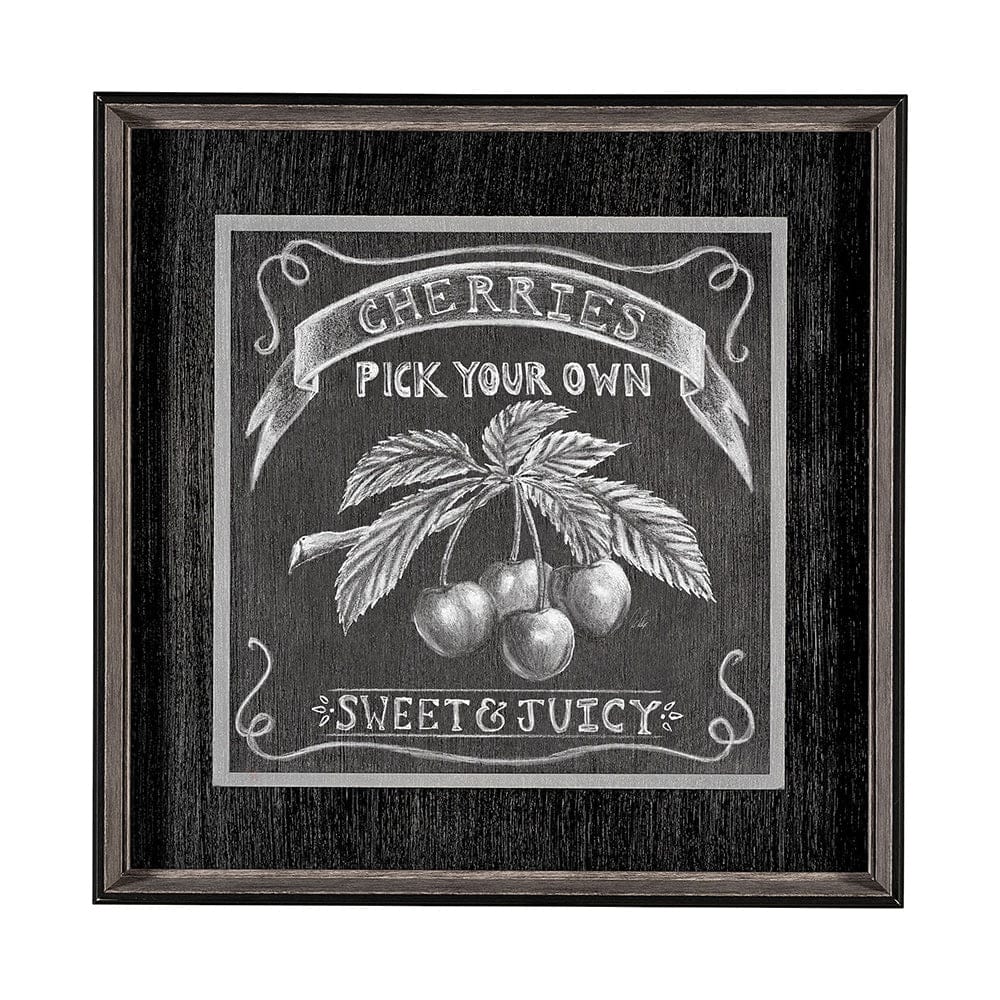 Mercana - Farm Fresh Cherries by Mercana Studio a Hand Embellished Textured Framed Art Print - 13248 view 1