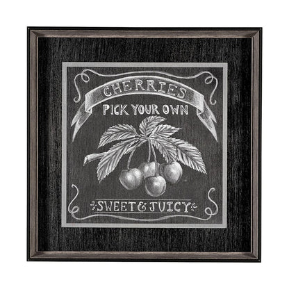 Mercana - Farm Fresh Cherries by Mercana Studio a Hand Embellished Textured Framed Art Print - 13248 view 1