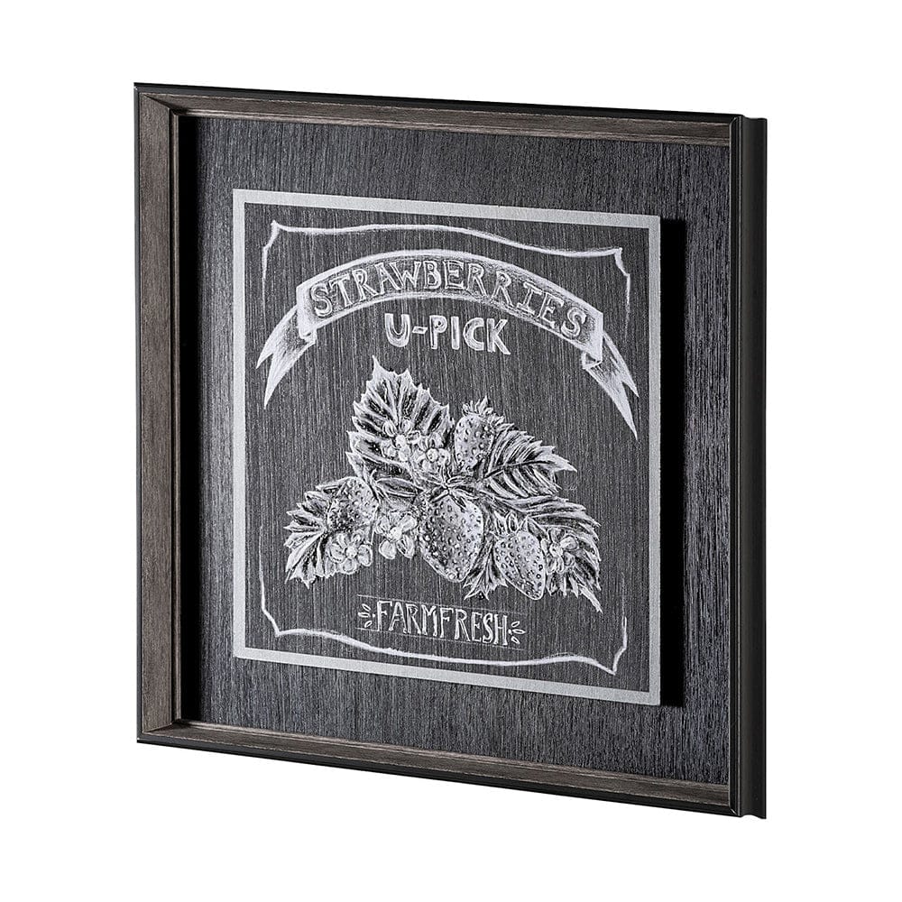 Mercana - Farm Fresh Strawberries by Mercana Studio a Hand Embellished Textured Framed Art Print - 13246 view 4