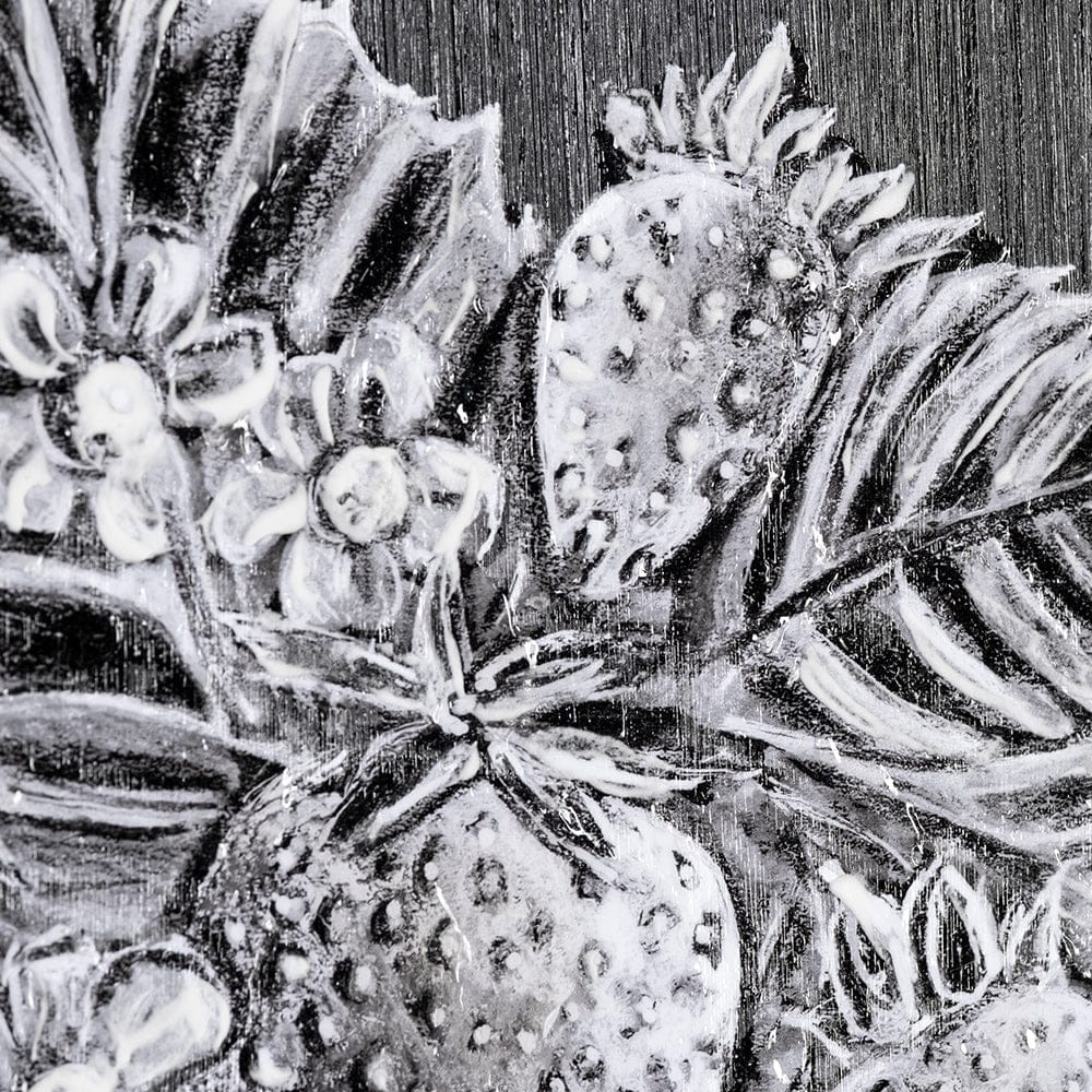 Mercana - Farm Fresh Strawberries by Mercana Studio a Hand Embellished Textured Framed Art Print - 13246 view 7