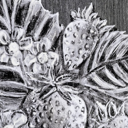 Mercana - Farm Fresh Strawberries by Mercana Studio a Hand Embellished Textured Framed Art Print - 13246 view 7